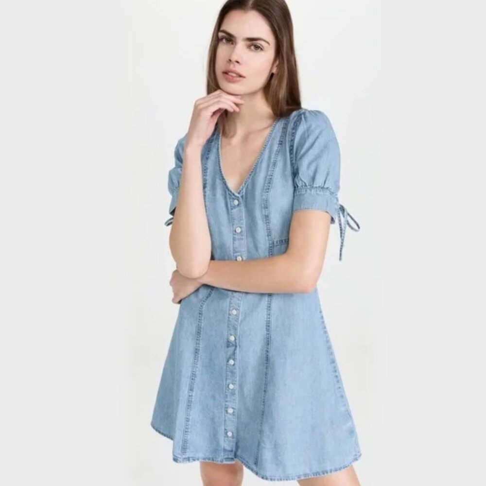 Madewell | Denim Button Up Mini Dress | Size 8